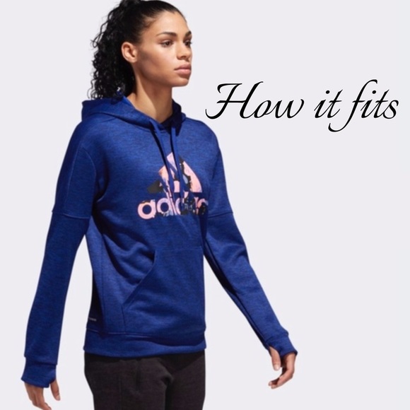 ADIDAS Women Lifting Women Hoodie Athletic Sweatshirt Sz Medium Pocketed Purple - Picture 8 of 12